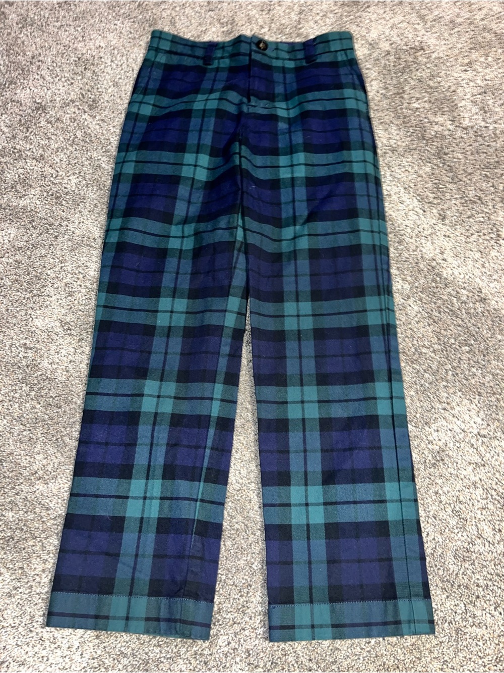 Vineyard Vines Youth Boys 10y Plaid Chino Pants Blue Green NWOT